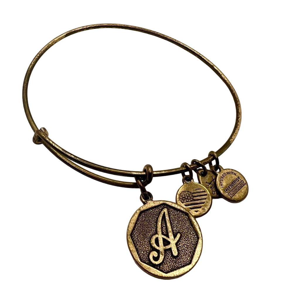 🍭4/$20 Alex and Ani A Initial Charm Expandable Bracelet